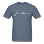 London Cursive T-Shirt - denim
