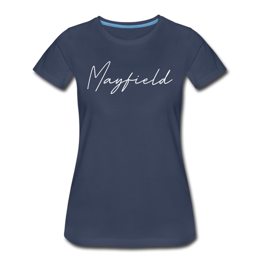 Mayfield Cursive Women's T-Shirt - navy