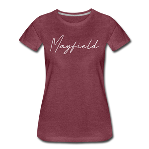 Mayfield Cursive Women's T-Shirt - heather burgundy