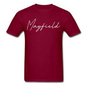 Mayfield Cursive T-Shirt - burgundy