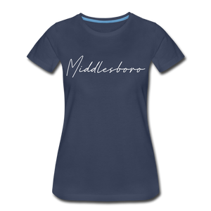 Middlesboro Cursive Women's T-Shirt - navy