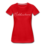 Middlesboro Cursive Women's T-Shirt - red