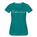 Middlesboro Cursive Women's T-Shirt - teal