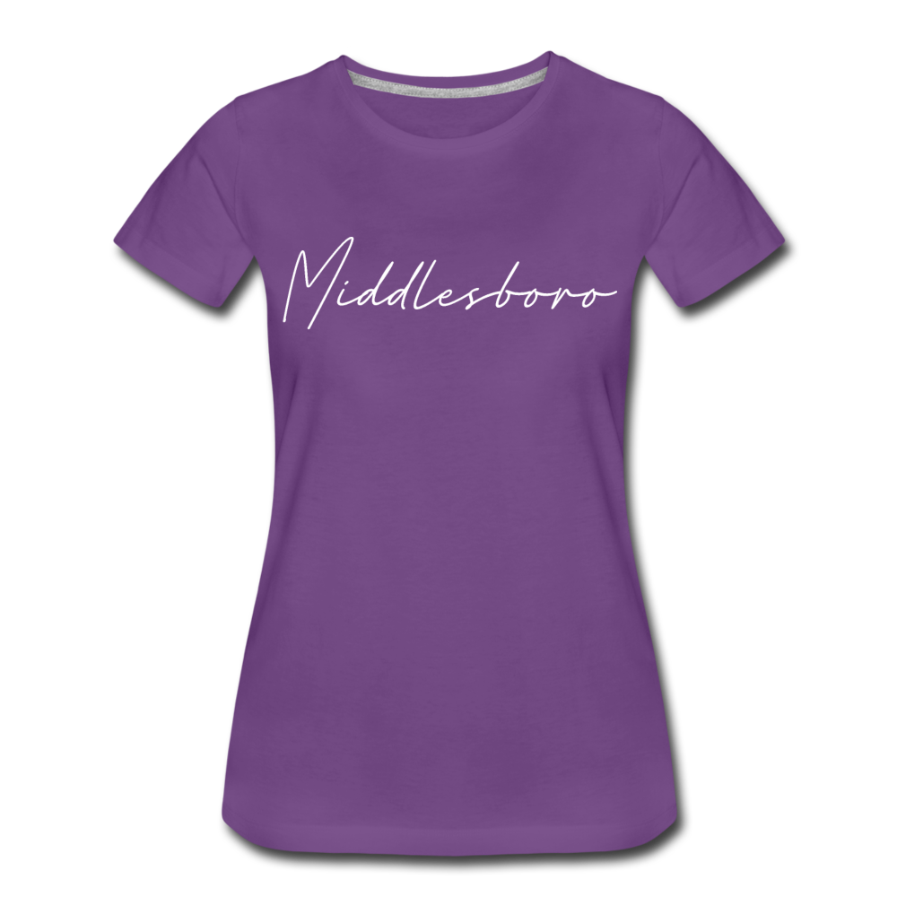 Middlesboro Cursive Women's T-Shirt - purple