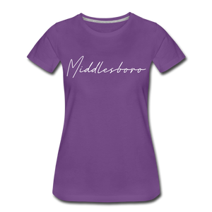 Middlesboro Cursive Women's T-Shirt - purple