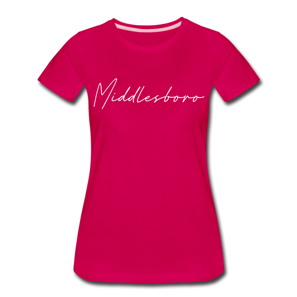 Middlesboro Cursive Women's T-Shirt - dark pink