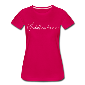 Middlesboro Cursive Women's T-Shirt - dark pink