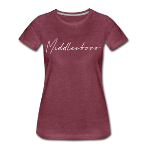 Middlesboro Cursive Women's T-Shirt - heather burgundy