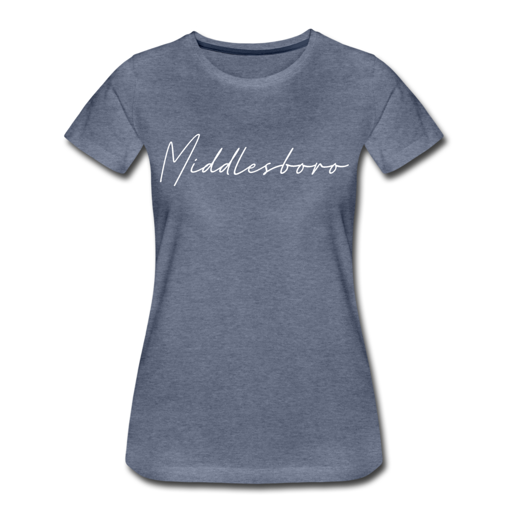 Middlesboro Cursive Women's T-Shirt - heather blue