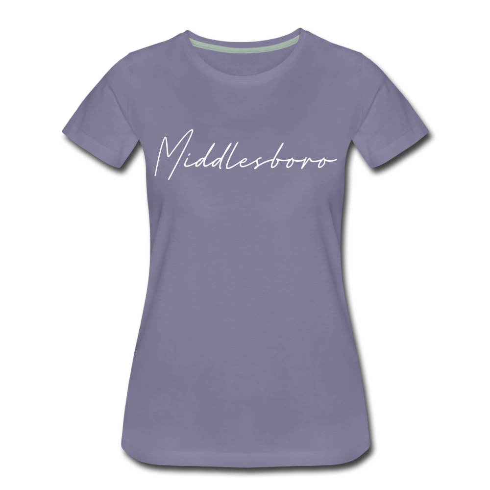 Middlesboro Cursive Women's T-Shirt - washed violet