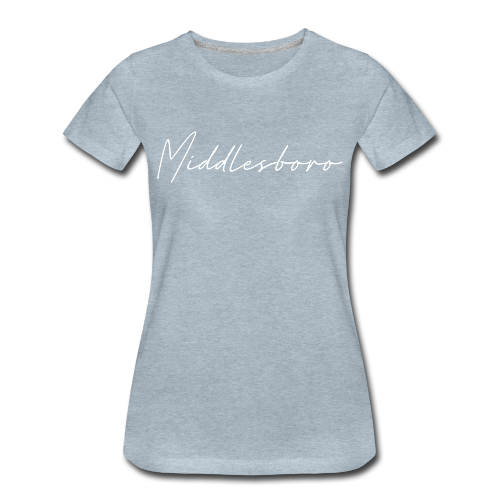 Middlesboro Cursive Women's T-Shirt - heather ice blue