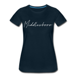 Middlesboro Cursive Women's T-Shirt - deep navy