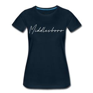 Middlesboro Cursive Women's T-Shirt - deep navy