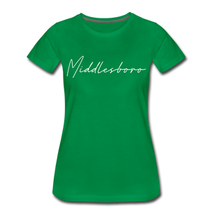 Middlesboro Cursive Women's T-Shirt - kelly green