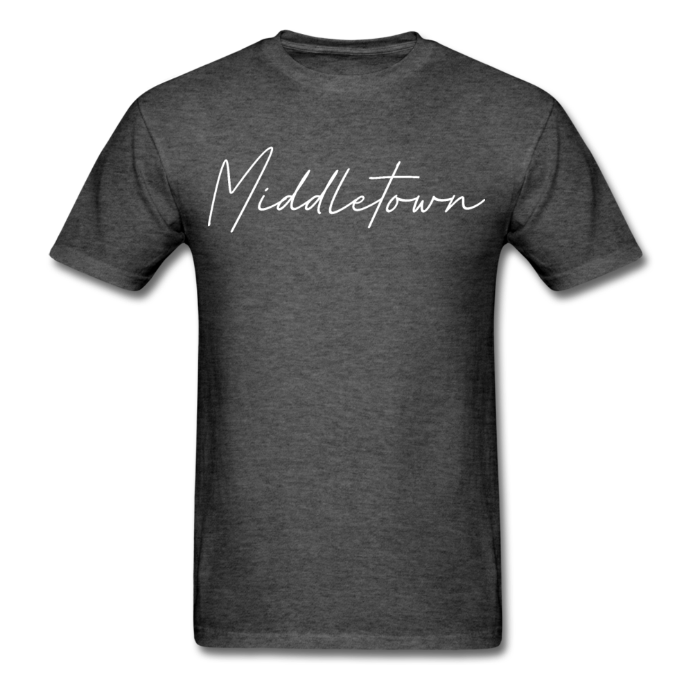 Middletown Cursive T-Shirt - heather black