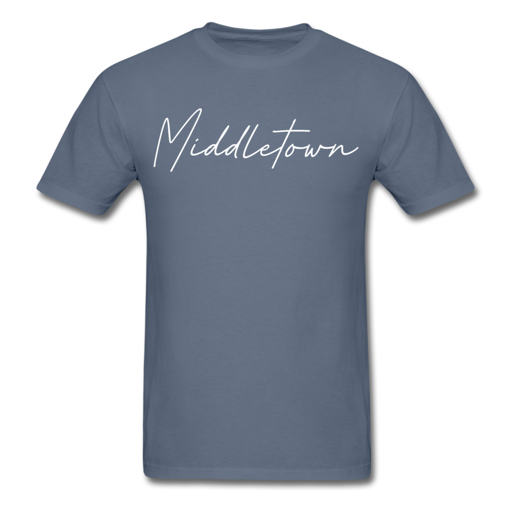Middletown Cursive T-Shirt - denim