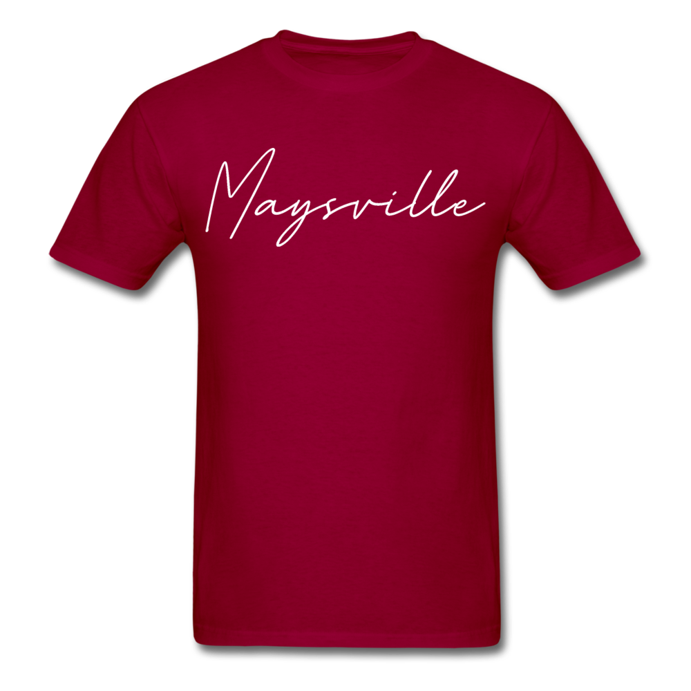 Maysville Cursive T-Shirt - dark red