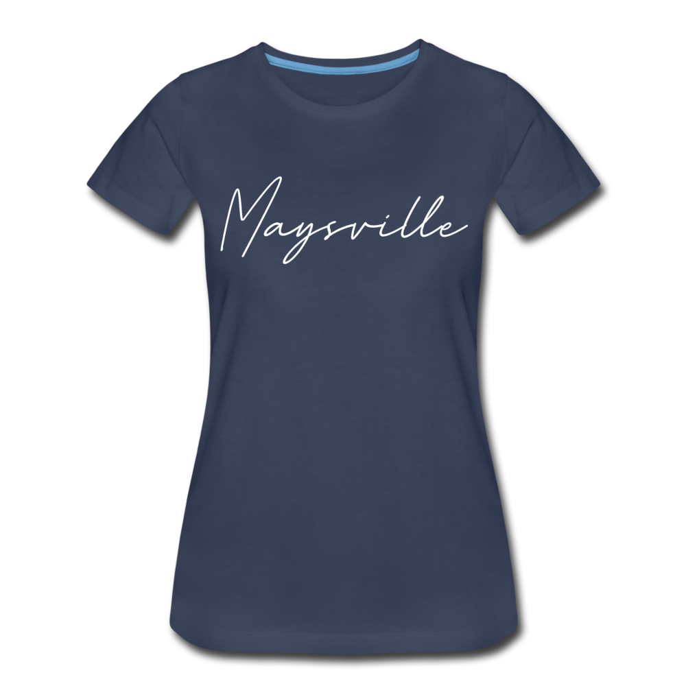 Maysville Cursive Women's T-Shirt - navy