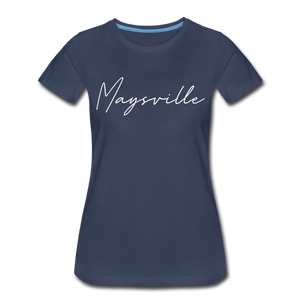 Maysville Cursive Women's T-Shirt - navy