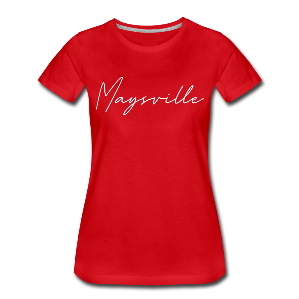 Maysville Cursive Women's T-Shirt - red