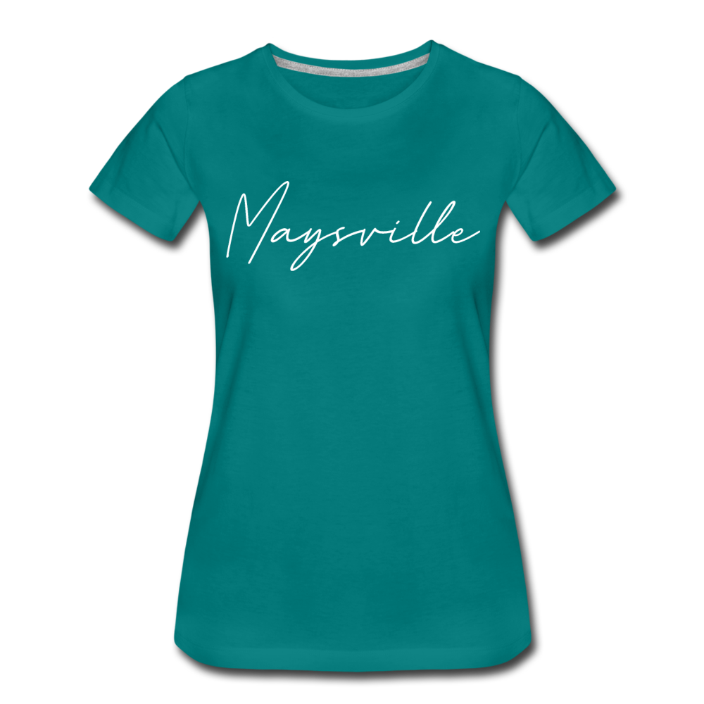 Maysville Cursive Women's T-Shirt - teal