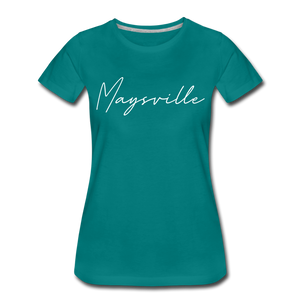 Maysville Cursive Women's T-Shirt - teal