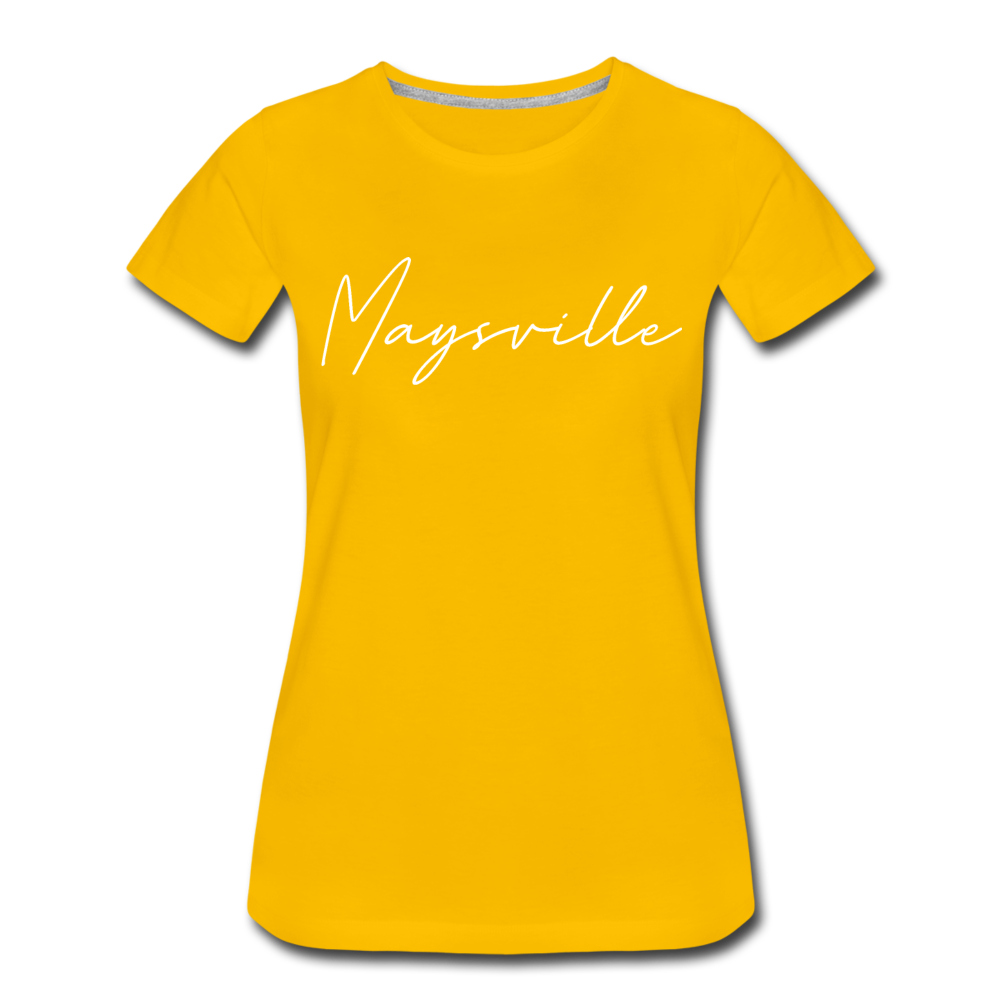 Maysville Cursive Women's T-Shirt - sun yellow