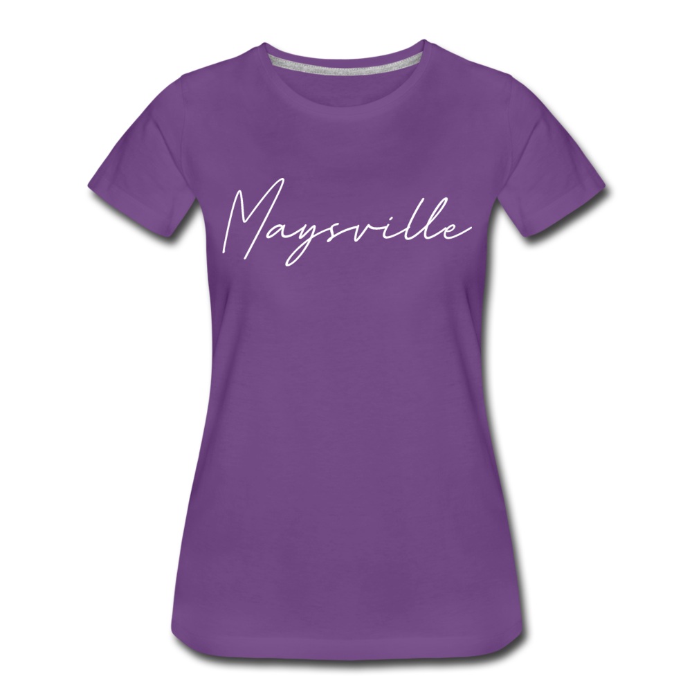 Maysville Cursive Women's T-Shirt - purple