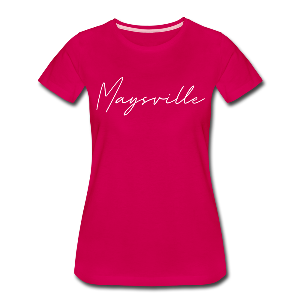 Maysville Cursive Women's T-Shirt - dark pink