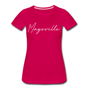 Maysville Cursive Women's T-Shirt - dark pink