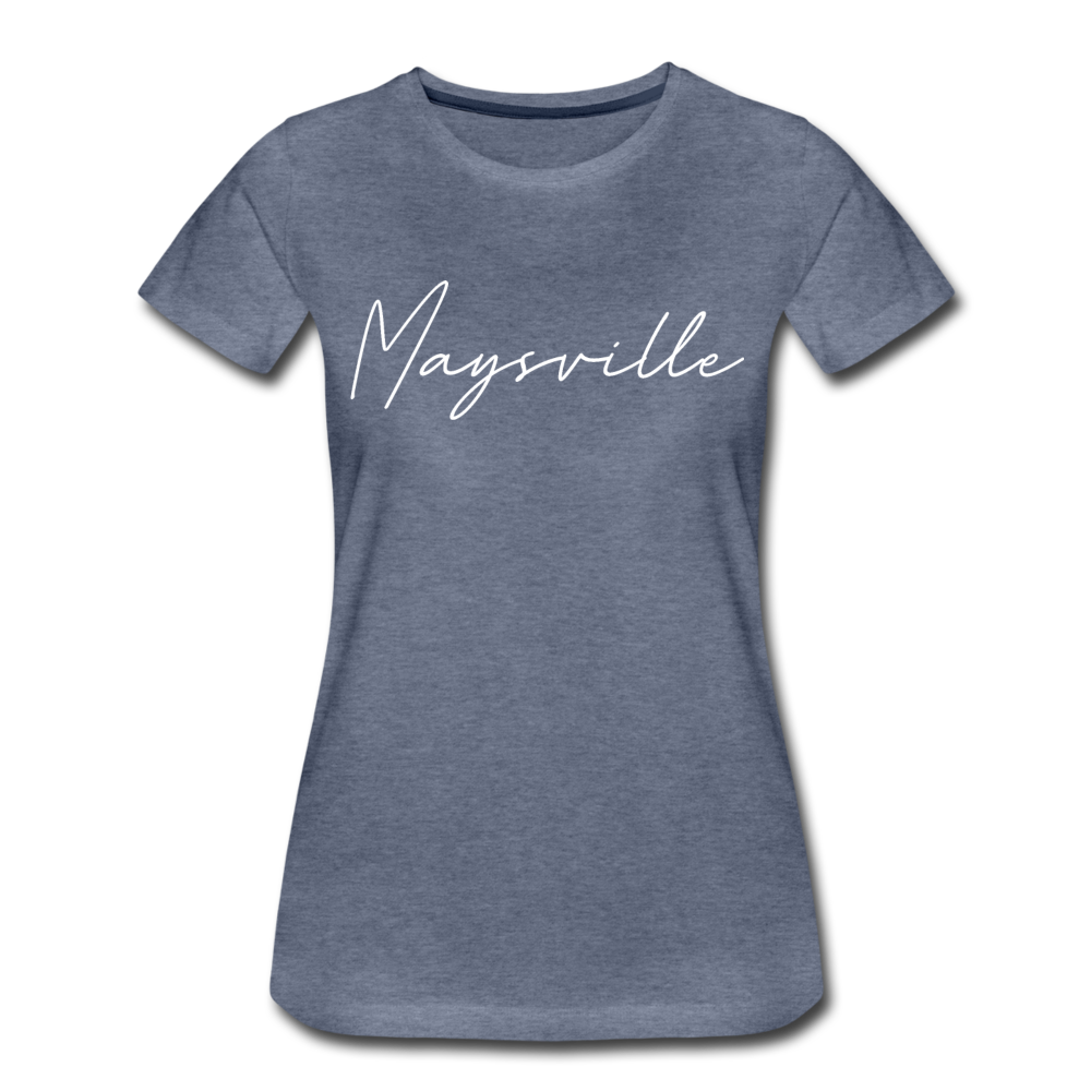 Maysville Cursive Women's T-Shirt - heather blue