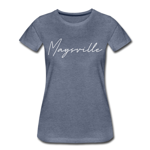 Maysville Cursive Women's T-Shirt - heather blue