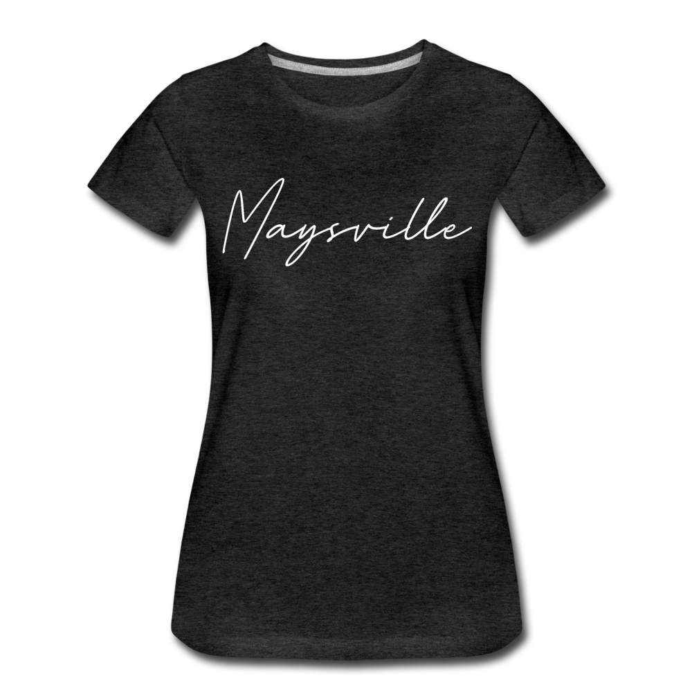 Maysville Cursive Women's T-Shirt - charcoal gray