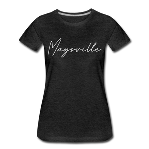 Maysville Cursive Women's T-Shirt - charcoal gray