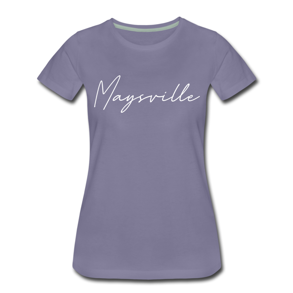 Maysville Cursive Women's T-Shirt - washed violet