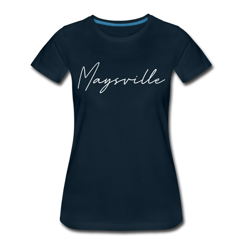 Maysville Cursive Women's T-Shirt - deep navy