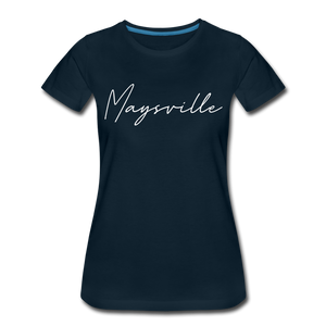 Maysville Cursive Women's T-Shirt - deep navy