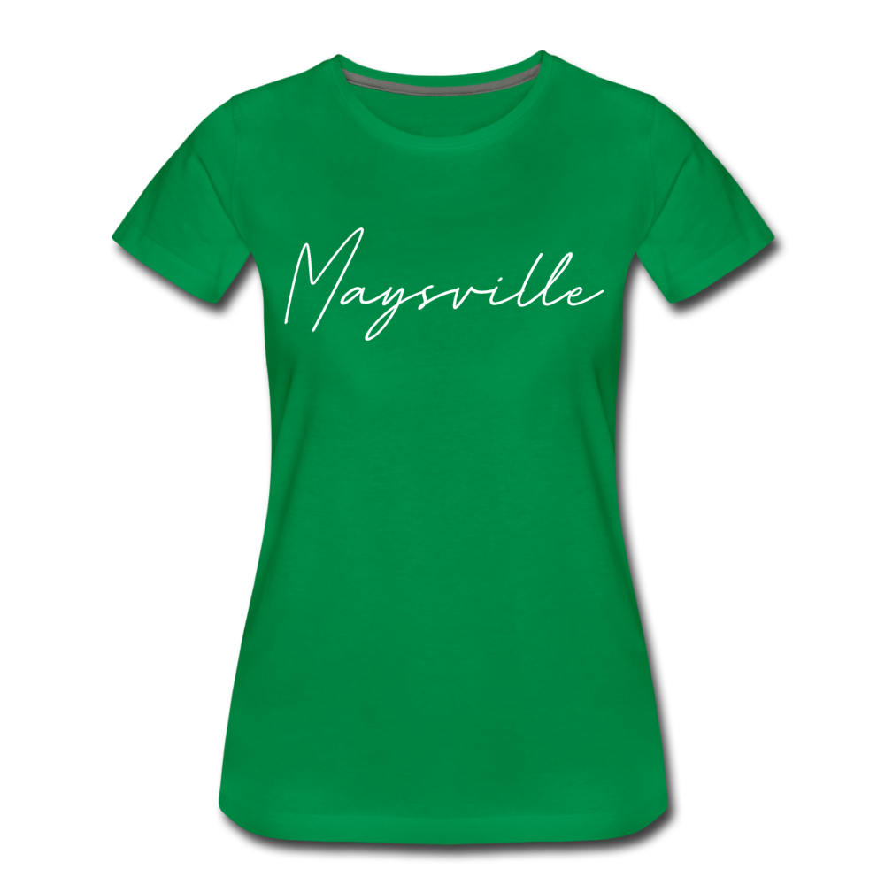 Maysville Cursive Women's T-Shirt - kelly green