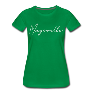 Maysville Cursive Women's T-Shirt - kelly green