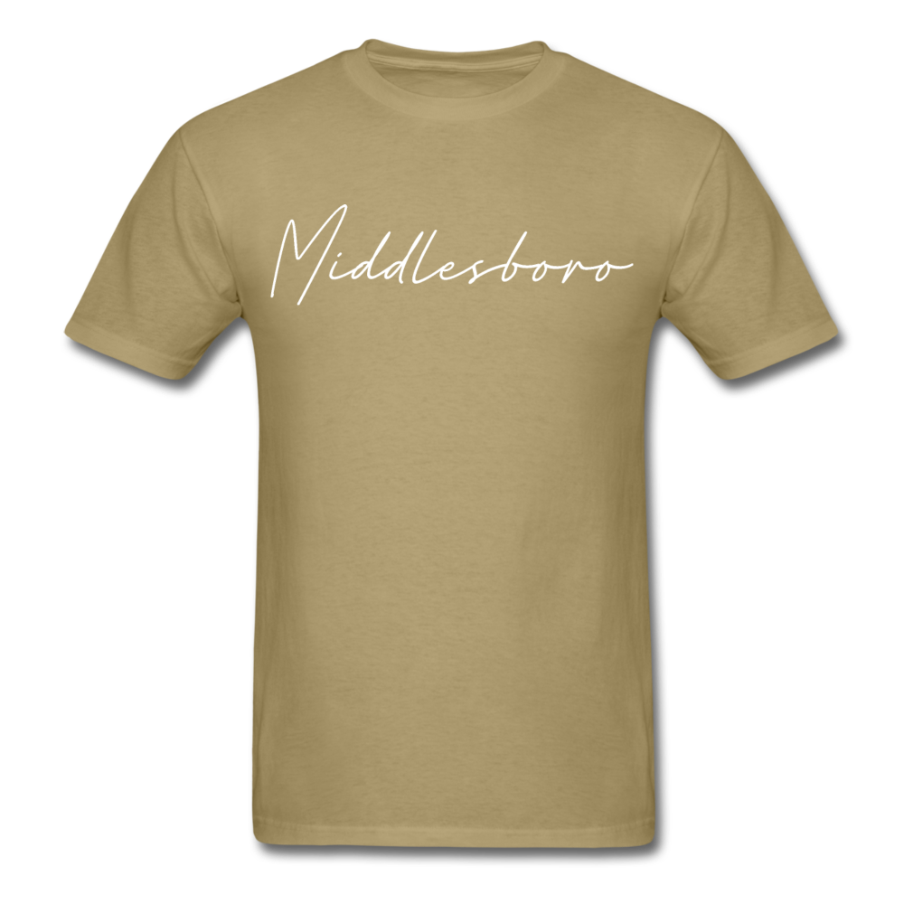 Middlesboro Cursive T-Shirt - khaki