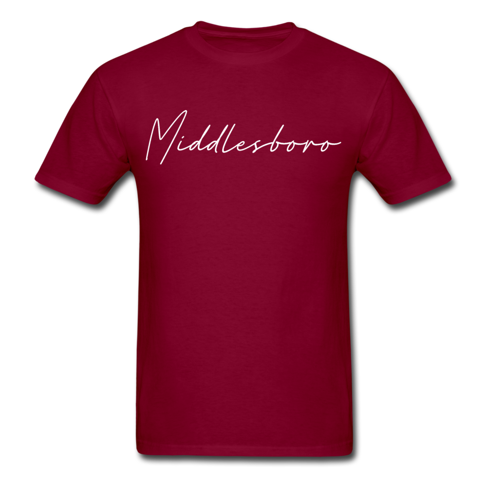 Middlesboro Cursive T-Shirt - burgundy