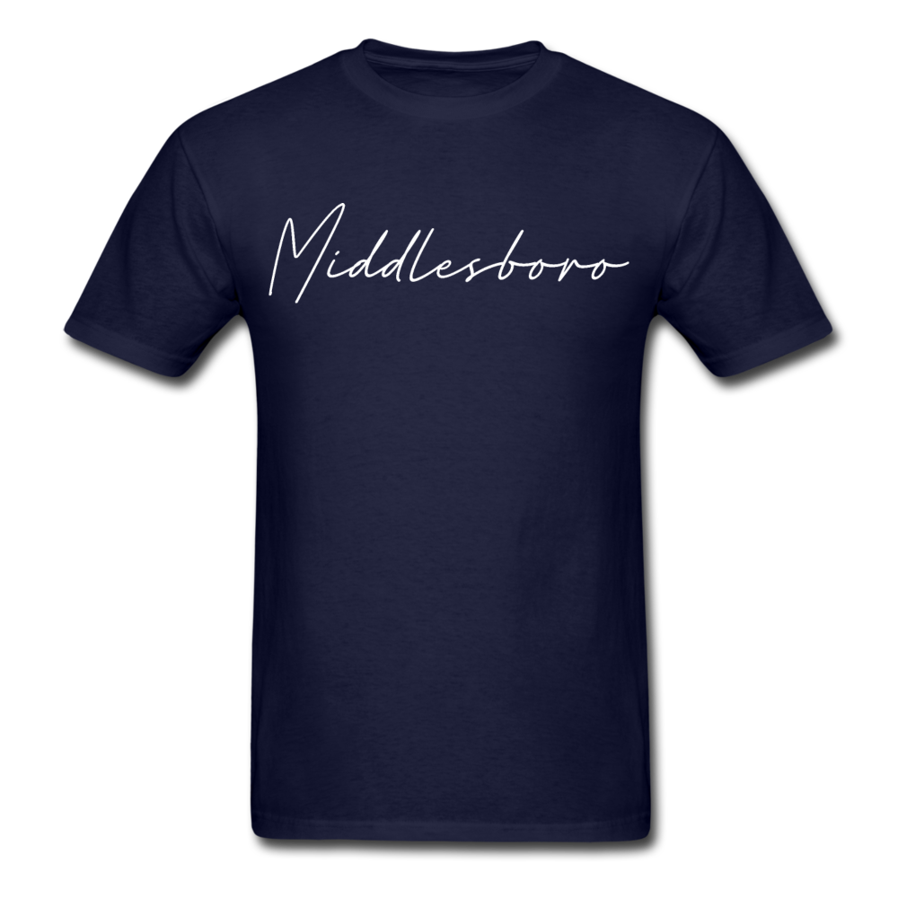 Middlesboro Cursive T-Shirt - navy