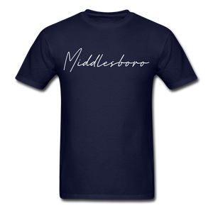 Middlesboro Cursive T-Shirt - navy