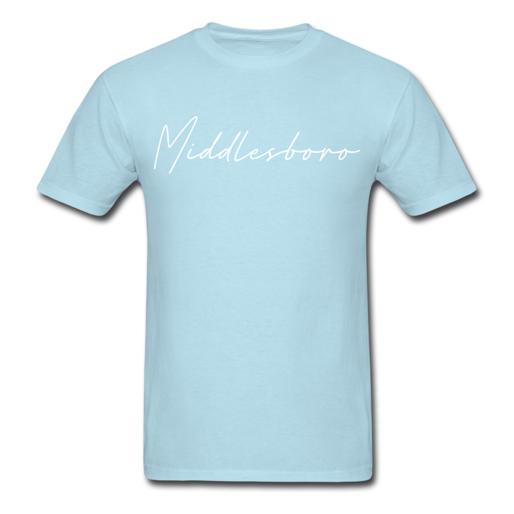 Middlesboro Cursive T-Shirt - powder blue