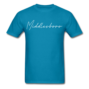 Middlesboro Cursive T-Shirt - turquoise