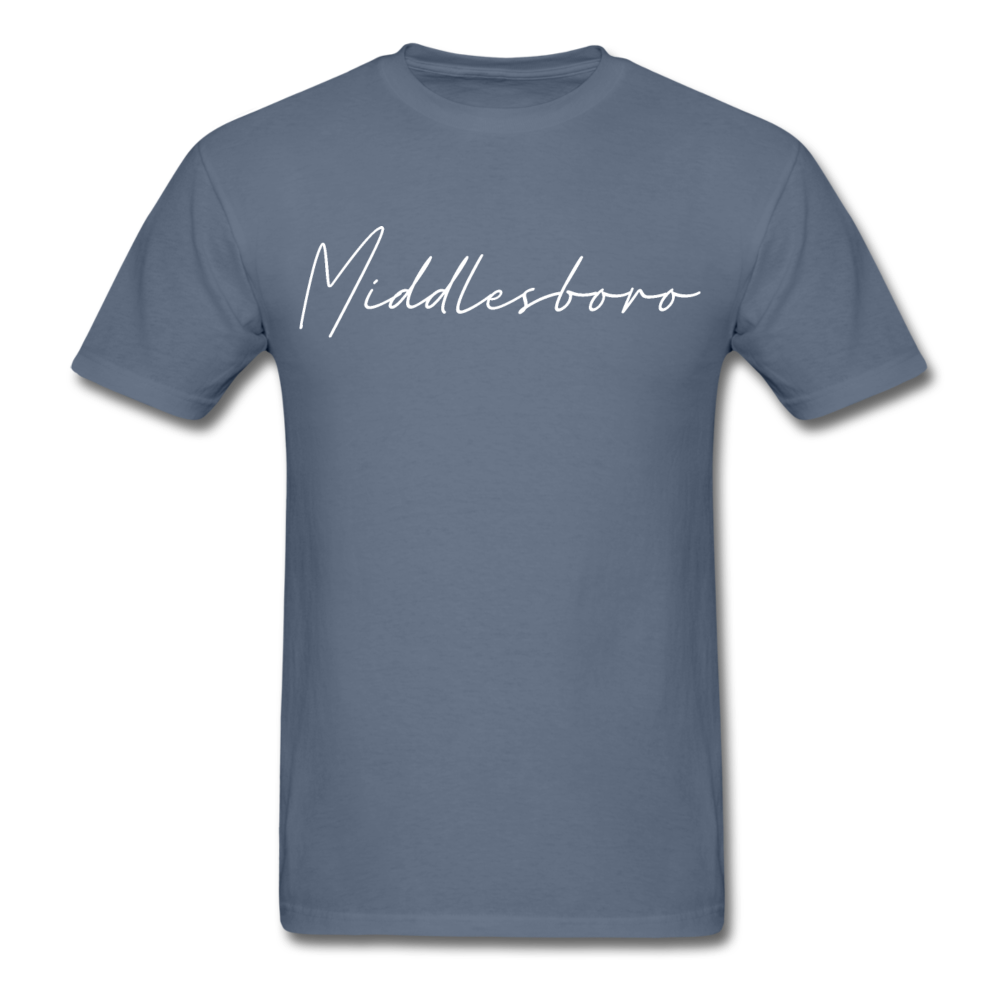 Middlesboro Cursive T-Shirt - denim