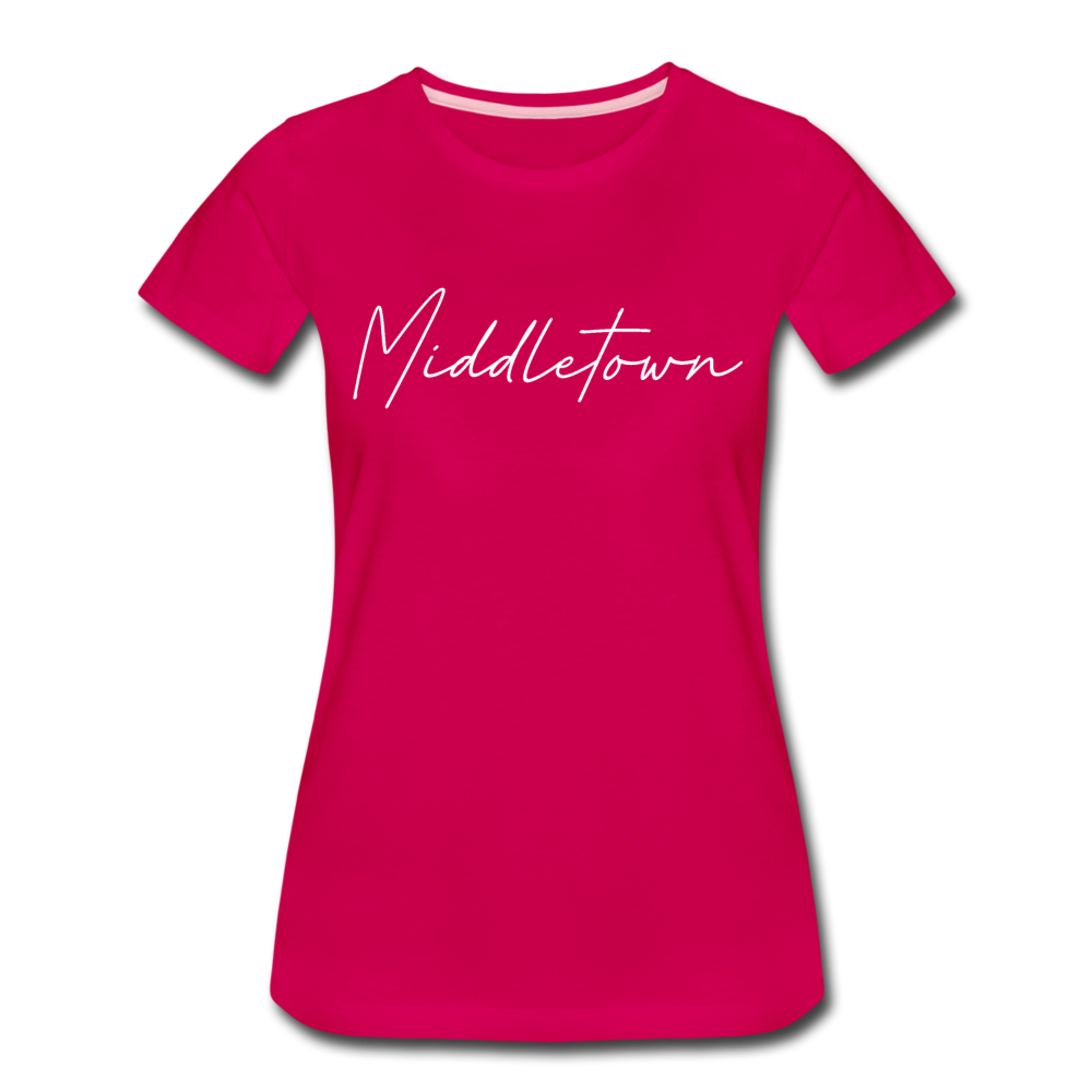 Middletown Cursive Women's T-Shirt - dark pink