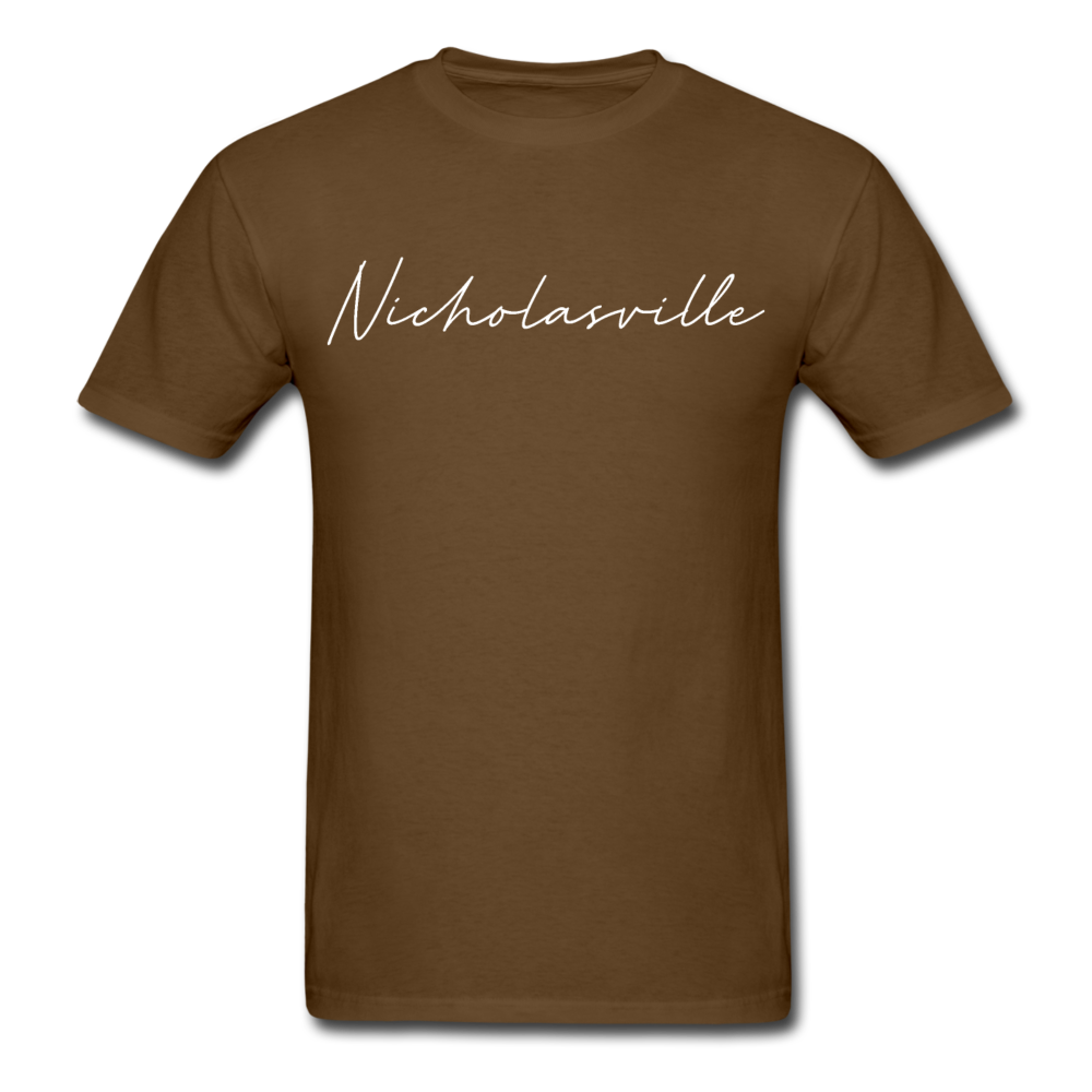 Nicholasville Cursive T-Shirt - brown