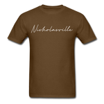 Nicholasville Cursive T-Shirt - brown