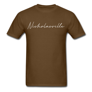 Nicholasville Cursive T-Shirt - brown